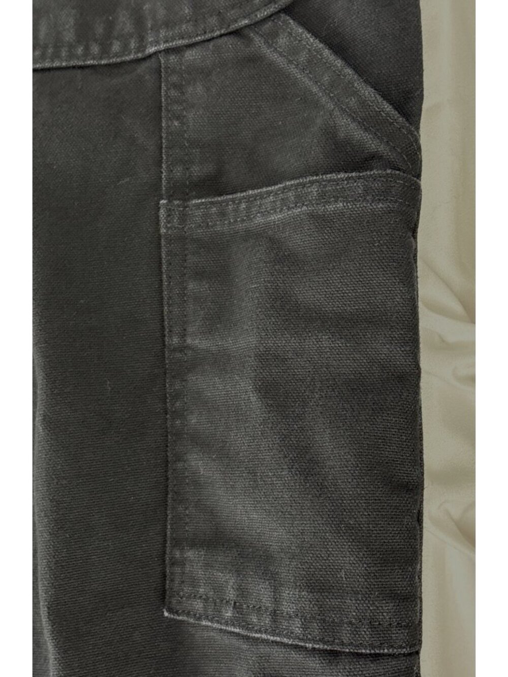 VTG Carhartt B11 Loose Fit Black Washed Duck Canvas Carpenter Work Pants 44x34 - Picture 2 of 12